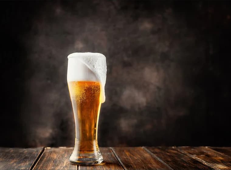 A glass of beer