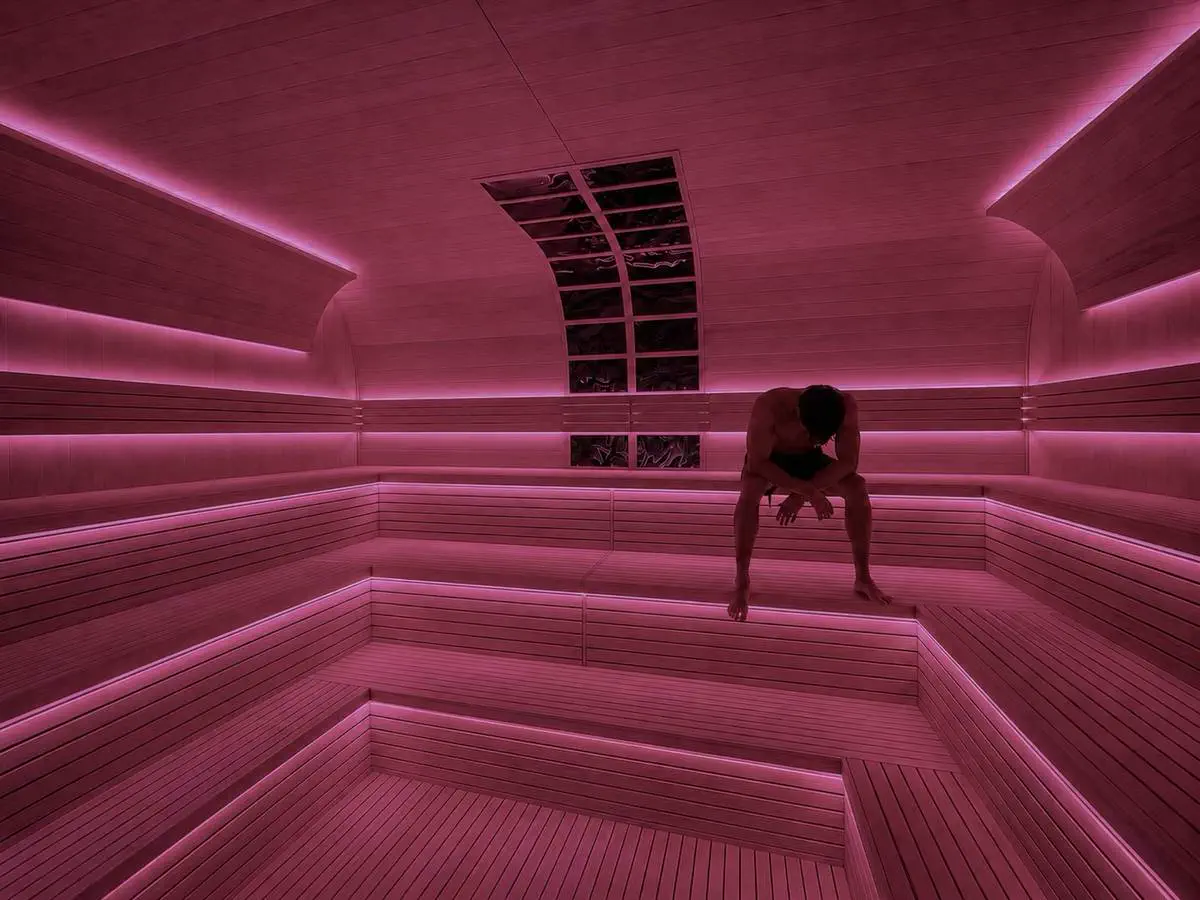 Below Ground bathhouse at Hideout Wellness