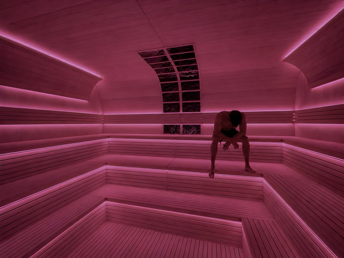 Inside the Grand Hybrid Sauna at Hideout Wellness, Da Nang
